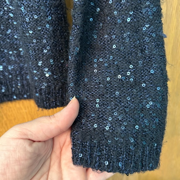 The Limited sweater, size Medium, blue silver sparkly, navy blue,Limited Sweater - Picture 8 of 16